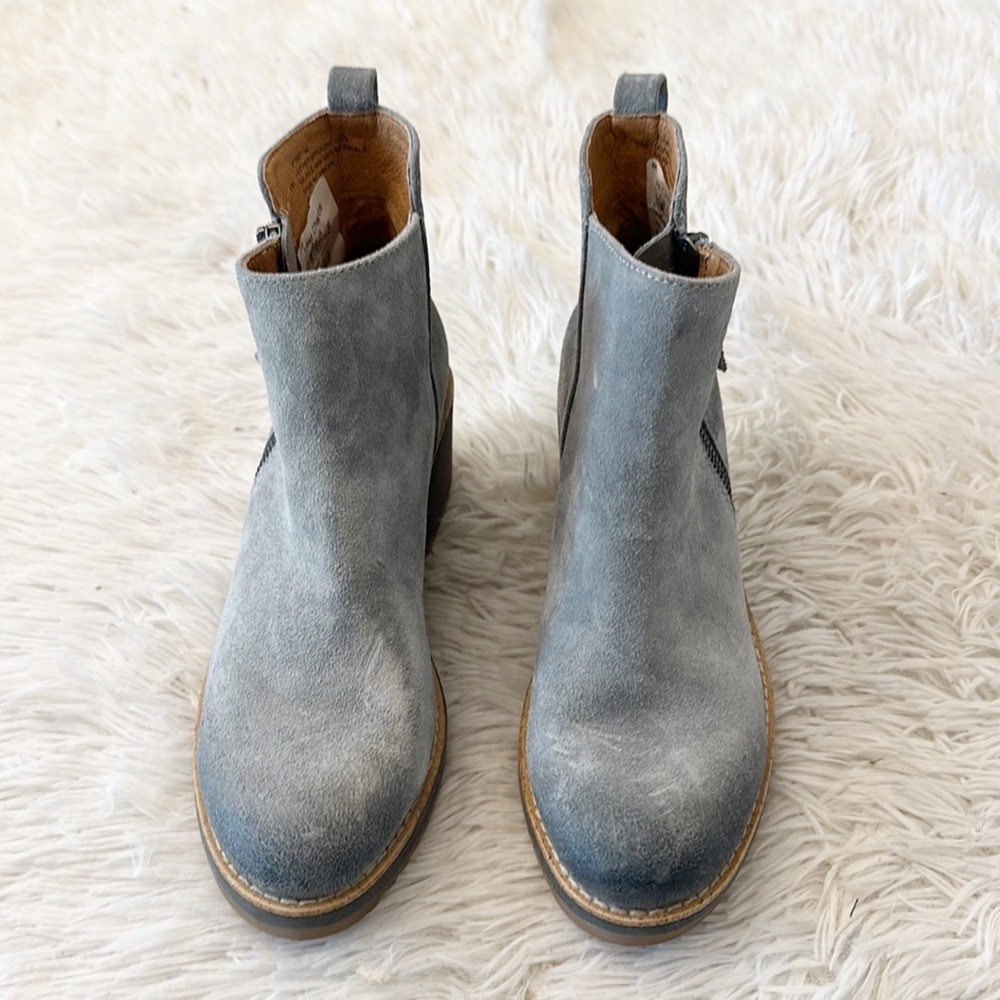 NEW $160 SOFFT x Zappos Emelee Grey platform wedge ankle booties women size 6 - Picture 4 of 8